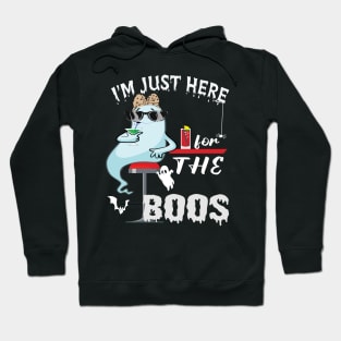 I'm Just Here For The Boos Funny Halloween Ghost Hoodie